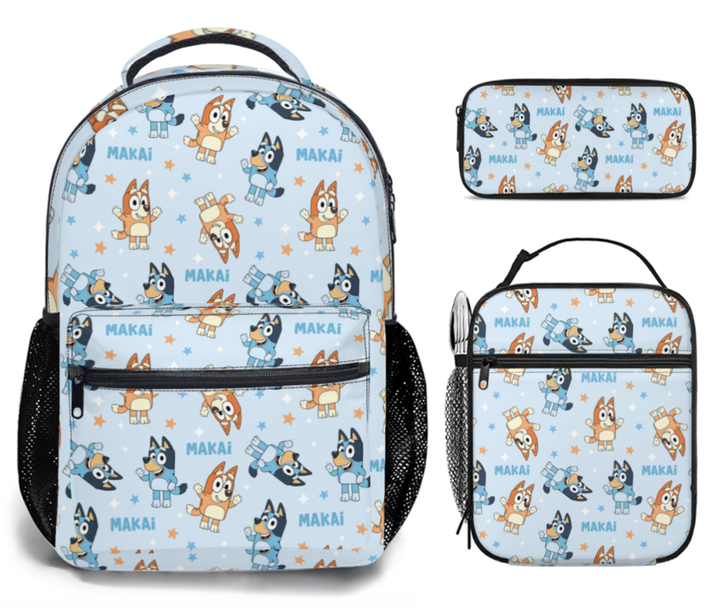 Personalised Backpack, Lunch Bag + Pencil Case Value Combo