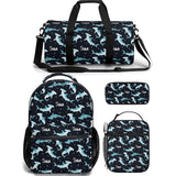 boys shark backpack lunch bag duffle bag combo