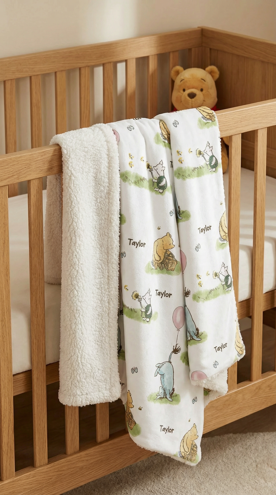 Personalised Kids Luxe Sherpa Blanket