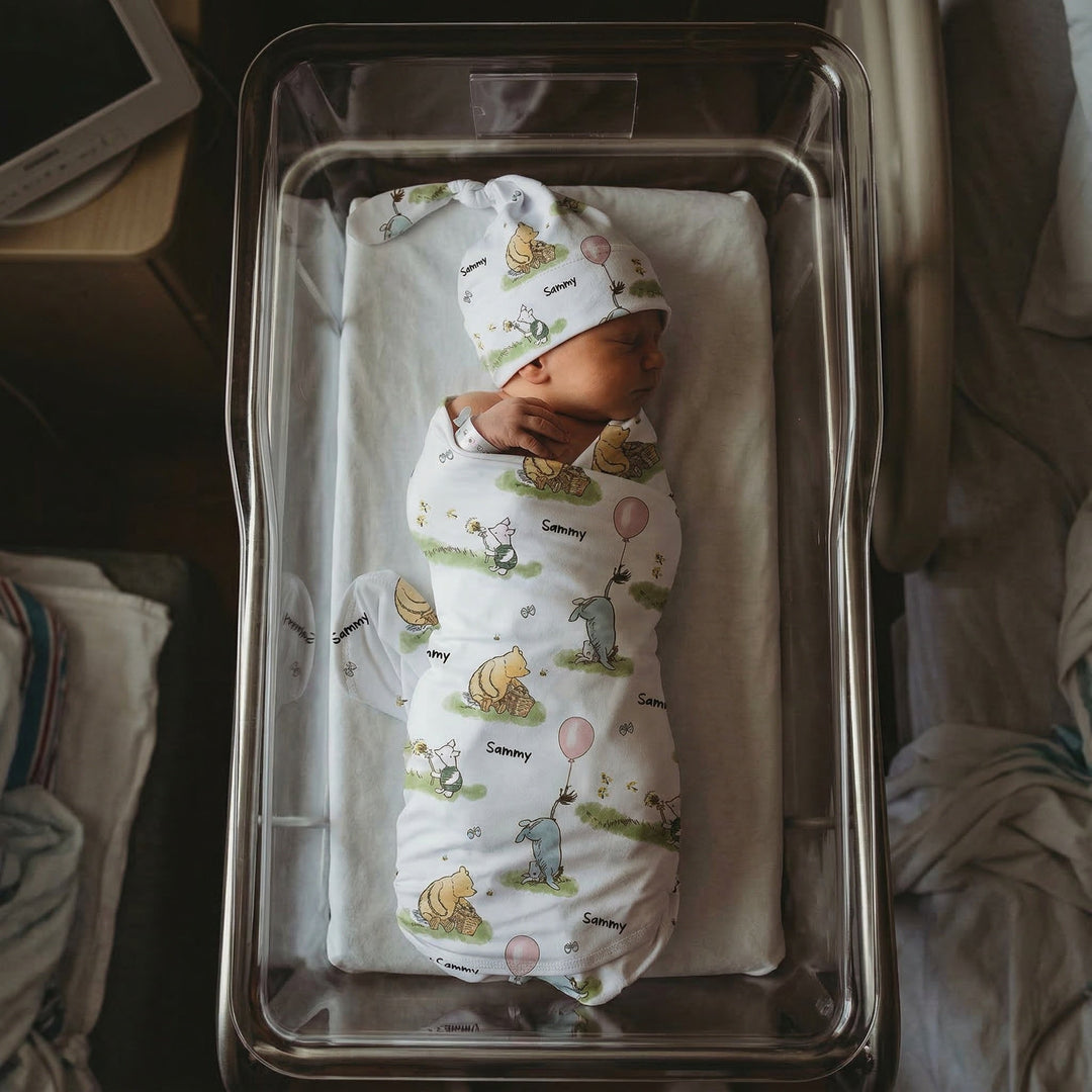 Personalised Swaddle &amp; Beanie Set