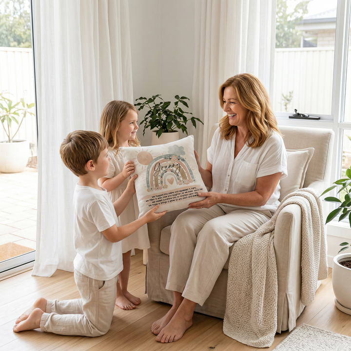 Rainbow Love Cushion with Insert — Personalised Mother&