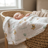 Pooh Bear - Personalised Muslin Swaddle