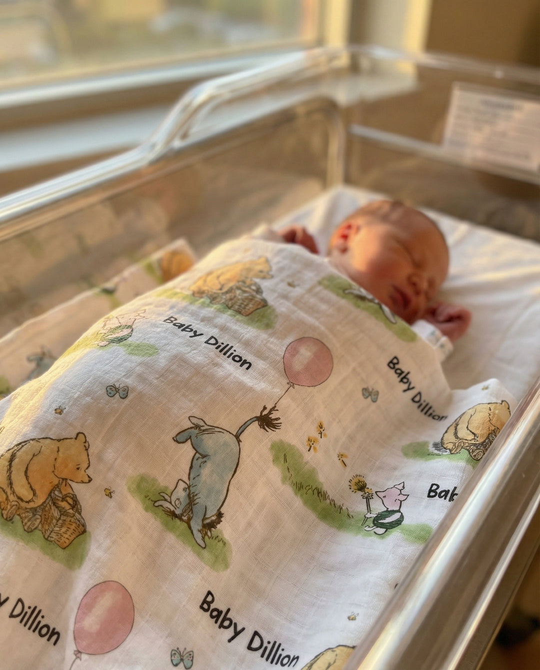 Personalised muslin swaddle wrap with baby&