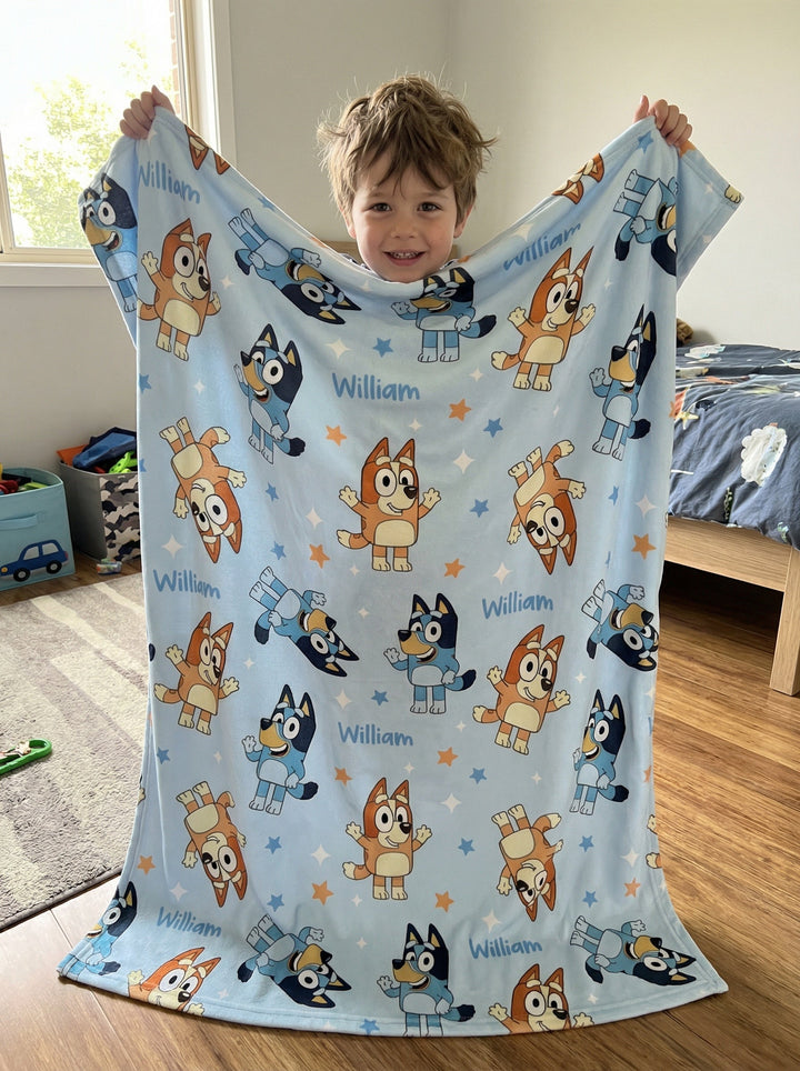 Soft personalised kids blankets with custom names for cozy comfort and snuggles