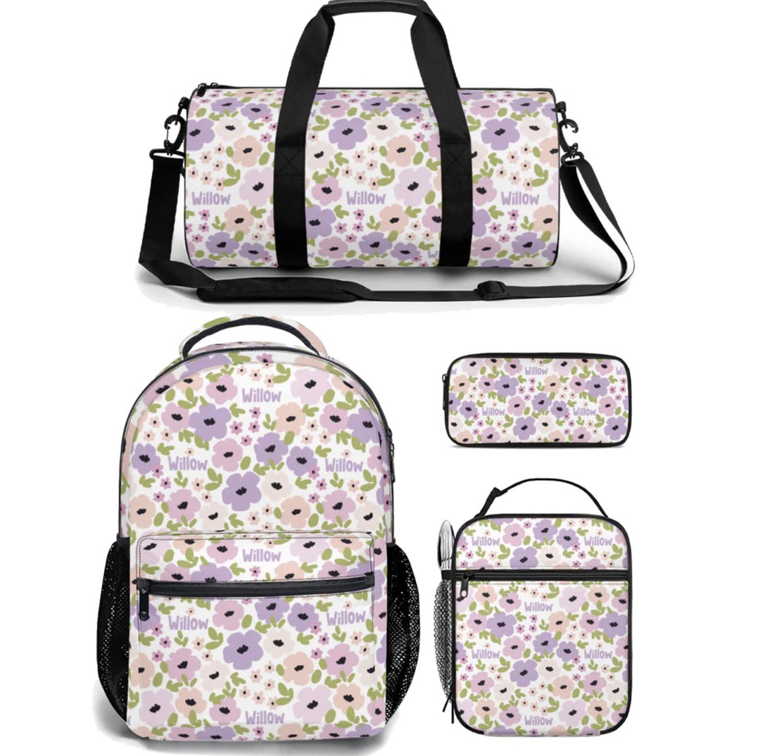 girls backpack lunch bag duffle bag combo