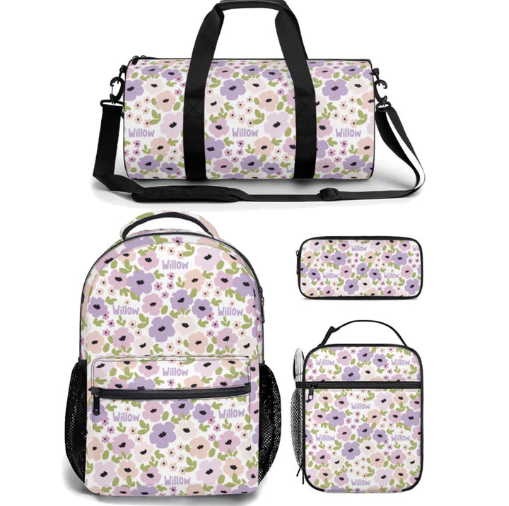 girls backpack lunch bag duffle bag combo
