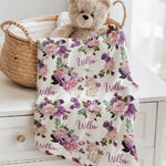 personalised baby blankets floral