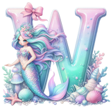 Mermaid Initial Hooded Towel
