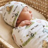Personalised Swaddle & Beanie Set