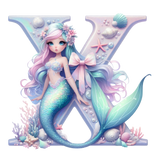Mermaid Initial Hooded Towel